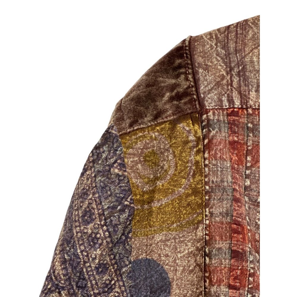 Sacred Threads Multi-Colored Collarless Jacket Me… - image 3